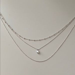 Sterling silver layered necklace